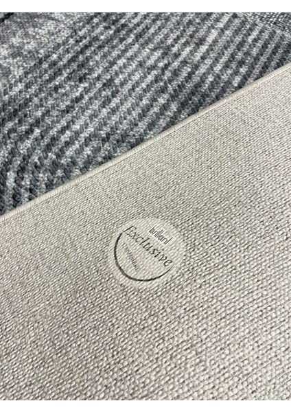 Gri Jüt Görünümlü Modern Halı