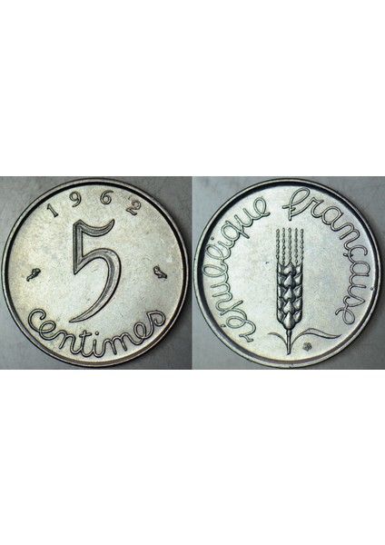 Fransa 5 Centımes 1965.