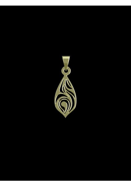 14 Ayar Altın Gözyaşı Damlası Kolye Ucu 0.5 Gr, KC10484 Kodlu