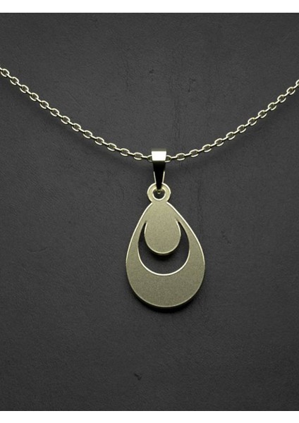 14 Ayar Altın Gözyaşı Damlası Kolye Ucu 0.5 Gr, KC10662 Kodlu