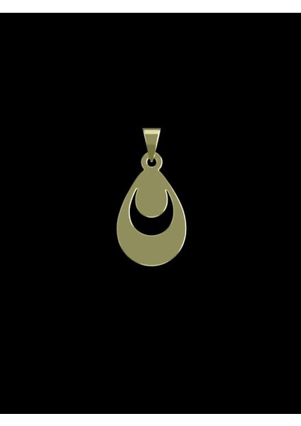 14 Ayar Altın Gözyaşı Damlası Kolye Ucu 0.5 Gr, KC10662 Kodlu