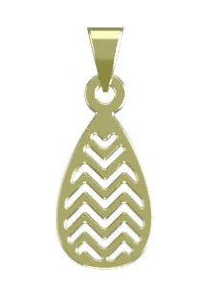 14 Ayar Altın Gözyaşı Damlası Kolye Ucu 0.5 Gr, KC10767 Kodlu