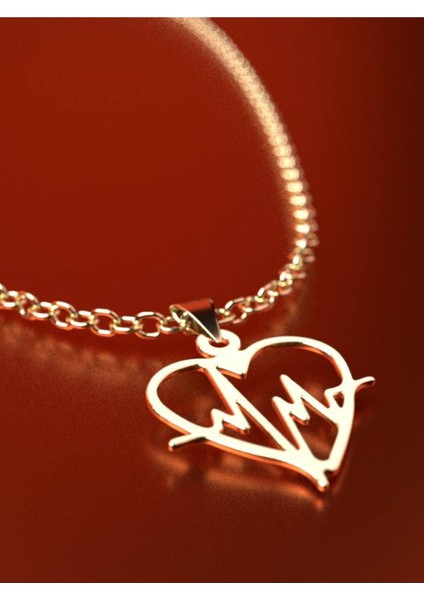 14 Ayar Altın Kalp ve Nabız Kolye Ucu 0.5 Gr, KC11433 Kodlu fırsatları