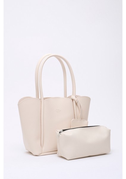 Krem SHK122 Suni Deri, Çıtçıtlı, Makyaj Çantalı, Cüzdanlı El, Kol ve Omuz Çantası fiyatları