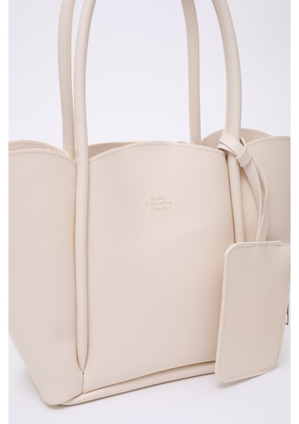 Krem SHK122 Suni Deri, Çıtçıtlı, Makyaj Çantalı, Cüzdanlı El, Kol ve Omuz Çantası indirimleri