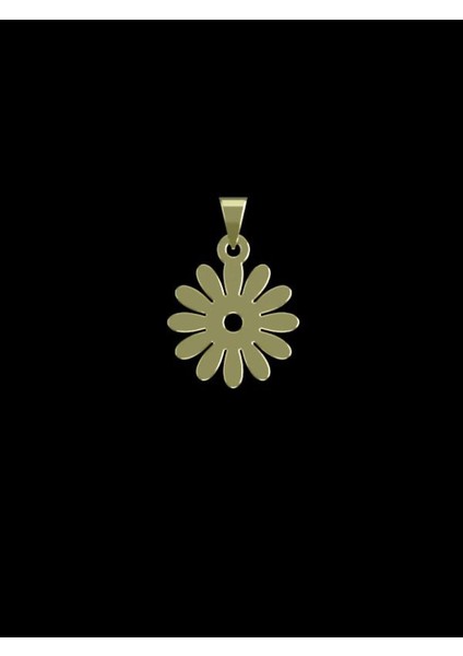 14 Ayar Altın Çiçek Kolye Ucu 0.5 Gr, KC12529 Kodlu