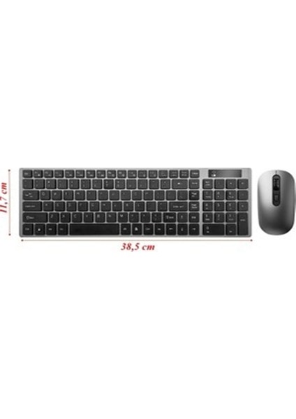 Kablosuz Klavye ve Mouse Seti - 2.4ghz Bağlantı, 10M Menzil, Konforlu ve Sessiz Kullanım fiyatları