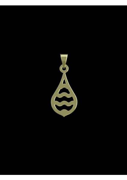 14 Ayar Altın Gözyaşı Damlası Kolye Ucu 0.5 Gr, KC11334 Kodlu