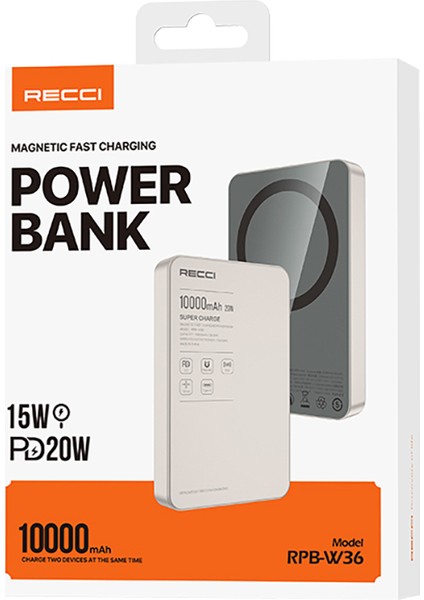 RPB-W36 Ultra Ince Pd 20W Hızlı Şarj Özellikli Wireless Powerbank 15W 10000MAH Gold indirimleri