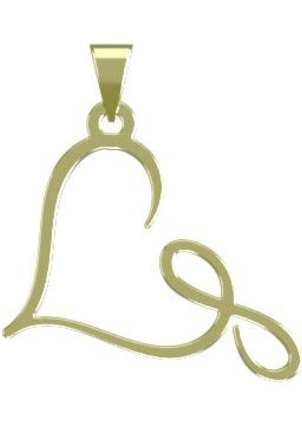 14 Ayar Altın Kalp Kolye Ucu 0.5 Gr, KC17658 Kodlu