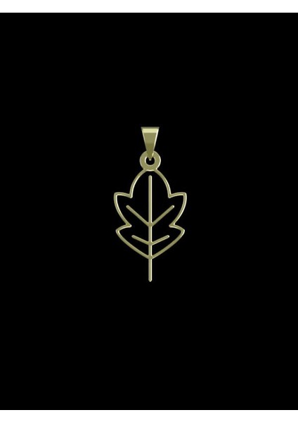 14 Ayar Altın Yaprak Kolye Ucu 0.5 Gr, KC15880 Kodlu
