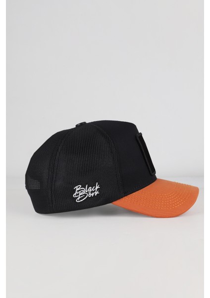 See You Later Never Logolu Kiremit-Siyah Trucker Şapka modelleri