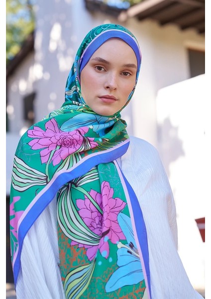 Yeşil Ed Scarf Inspired Fierra Desen Şal fiyatları