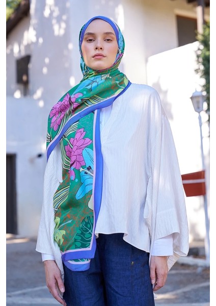 Yeşil Ed Scarf Inspired Fierra Desen Şal fırsatları