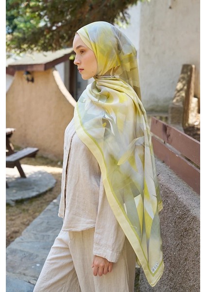 Sarı Ed Scarf Inspired Volen Desen Şal fırsatları