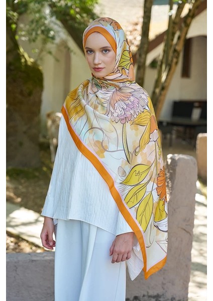 Turuncu Ed Scarf Inspired Velarose Desen Şal