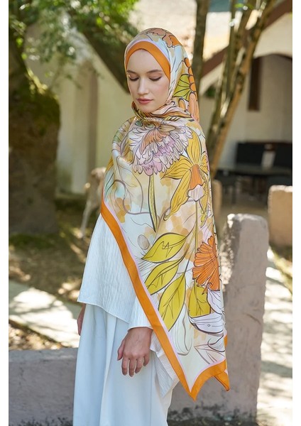 Turuncu Ed Scarf Inspired Velarose Desen Şal fiyatları