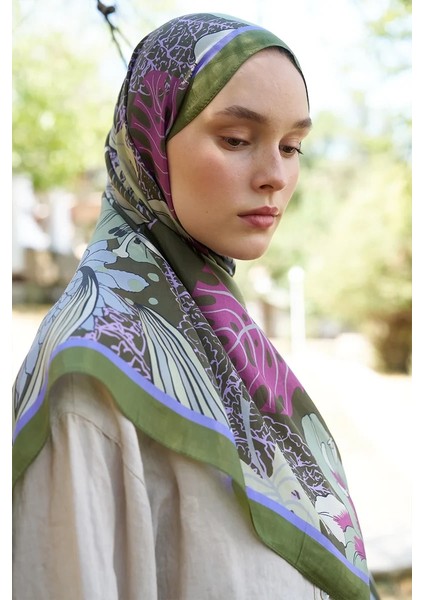 Haki Ed Scarf Inspired Fierra Desen Şal