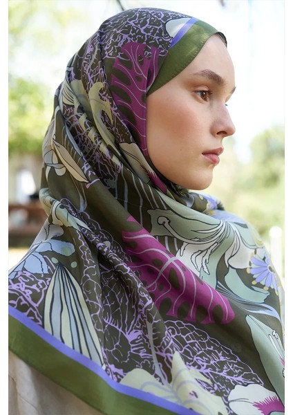 Haki Ed Scarf Inspired Fierra Desen Şal fiyatları