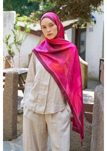Bordo Ed Scarf Inspired Volen Desen Şal