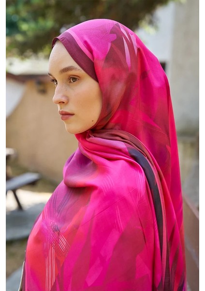 Bordo Ed Scarf Inspired Volen Desen Şal fiyatları