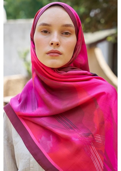 Bordo Ed Scarf Inspired Volen Desen Şal modelleri