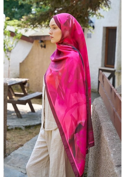 Bordo Ed Scarf Inspired Volen Desen Şal fırsatları