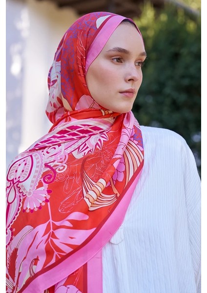 Pembe Ed Scarf Inspired Fierra Desen Şal