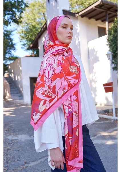 Pembe Ed Scarf Inspired Fierra Desen Şal fiyatları