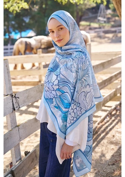Mavi Ed Scarf Inspired Velarose Desen Şal fiyatları
