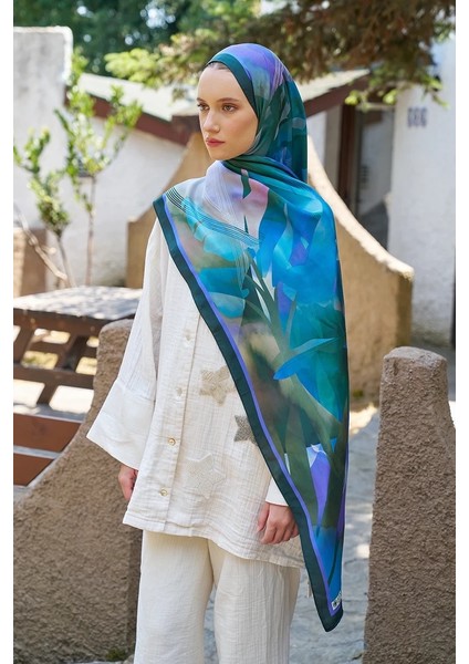 Zümrüt Yeşili Ed Scarf Inspired Volen Desen Şal fırsatları