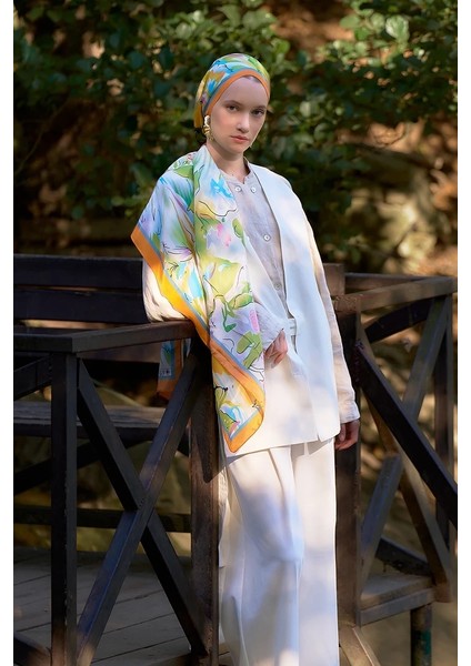 Turuncu Ed Scarf Inspired Limerence Desen Şal