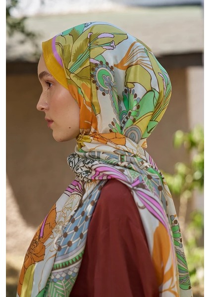 Turuncu Ed Scarf Inspired Fierra Desen Şal fiyatları