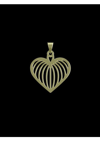 14 Ayar Altın Kalp Kolye Ucu 0.5 Gr, KC11388 Kodlu