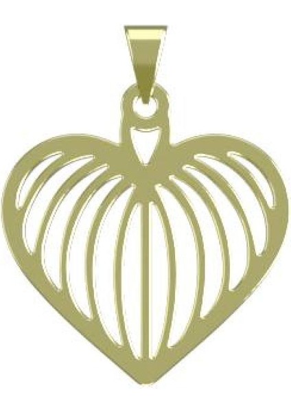 14 Ayar Altın Kalp Kolye Ucu 0.5 Gr, KC11388 Kodlu