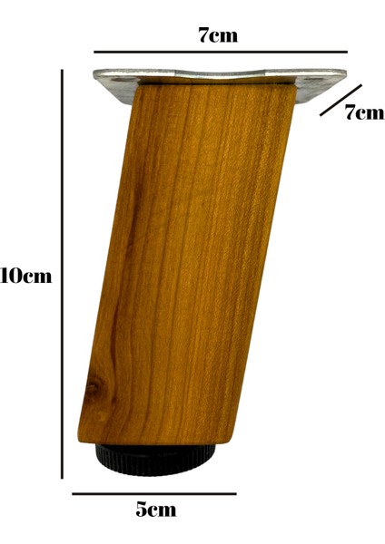 Kale Eğimli Ayarlı Ahşap Ayak Mobilya Masa ve Dolap Ayağı(Kiraz)(Kiraz Ağacı) indirimleri