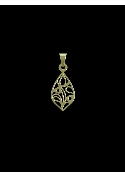 14 Ayar Altın Gözyaşı Damlası Kolye Ucu 0.5 Gr, KC10493 Kodlu