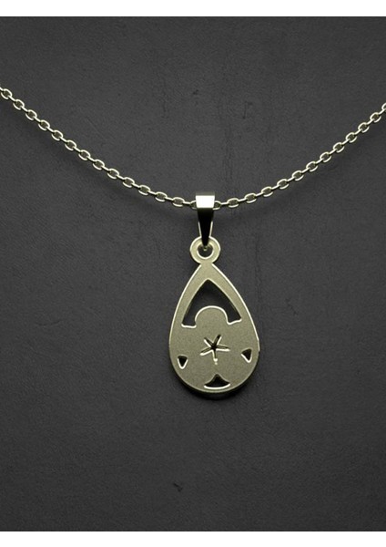 14 Ayar Altın Gözyaşı Damlası Kolye Ucu 0.5 Gr, KC11696 Kodlu