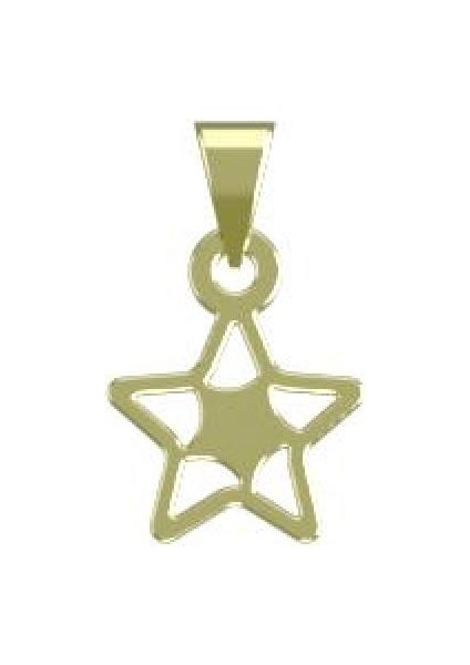 14 Ayar Altın Yıldız Kolye Ucu 0.5 Gr, KC14147 Kodlu