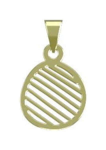 14 Ayar Altın Geometrik Kolye Ucu 0.5 Gr, KC15106 Kodlu