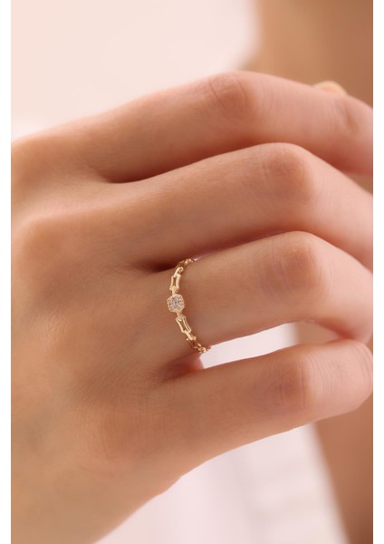 14 Ayar Minimal Ataç Altın Yüzük fiyatları