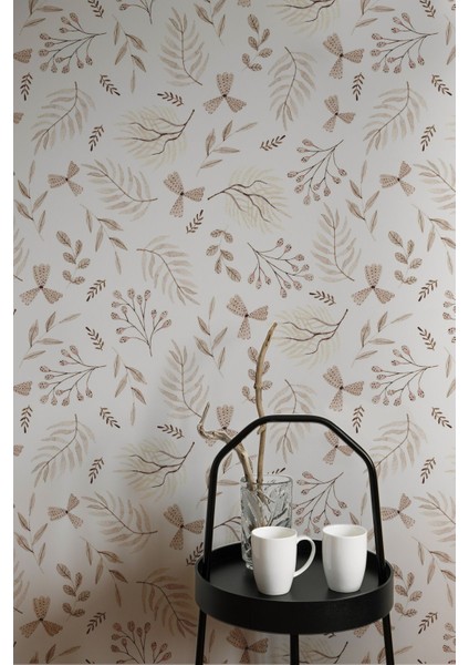 Pastel Renklerde Çiçek Desenli Duvar Kağıdı, Romantik ve Şık Yatak Odası Dekoru