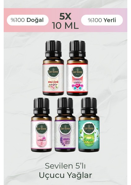 Beşli Set Esansiyel Uçucu Yağ Buhurdanlık Yağı Hava Nemlendirici Aroma Difüzörü Kokusu Esans 5*10ML