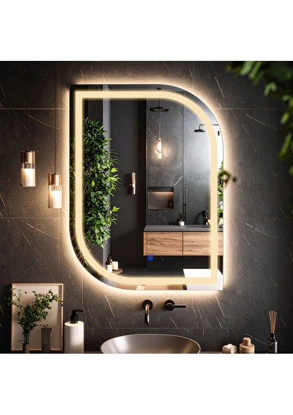 Ledli, Kumlamalı, Dokunmatik, Günışığı Aynası, Banyo ve Lavabo Için Parlak ve Şık Tasarım