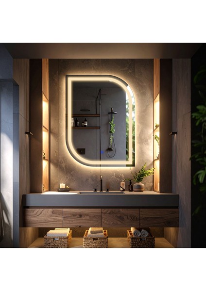 Ledli, Kumlamalı, Dokunmatik, Günışığı Aynası, Banyo ve Lavabo Için Parlak ve Şık Tasarım fiyatları