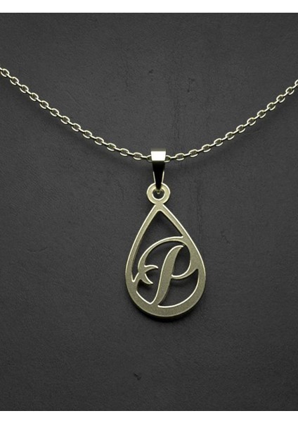 14 Ayar Altın P Harfi Kolye Ucu 0.5 Gr, KC11239 Kodlu