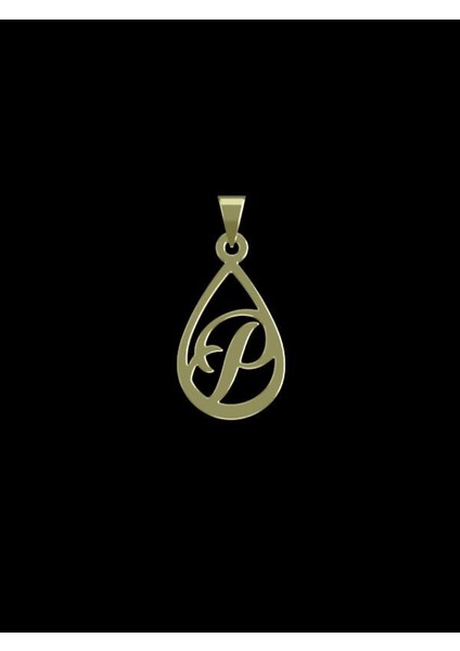 14 Ayar Altın P Harfi Kolye Ucu 0.5 Gr, KC11239 Kodlu