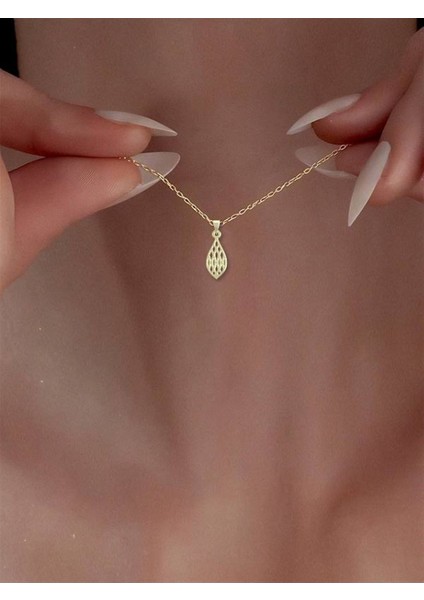 14 Ayar Altın Gözyaşı Damlası Kolye Ucu 0.5 Gr, KC12780 Kodlu