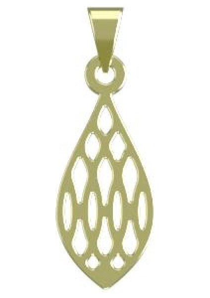 14 Ayar Altın Gözyaşı Damlası Kolye Ucu 0.5 Gr, KC12780 Kodlu