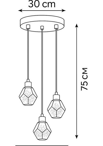 Istanbul Avize Kabarcıklı Liya 3'lü Gümüş Kumandalı 3 Renk Ledli Modern LED Avize fırsatları